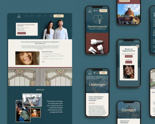 modern responsive wordpress website design for dentist in Berlin Germany | Graphic & Web Design Services